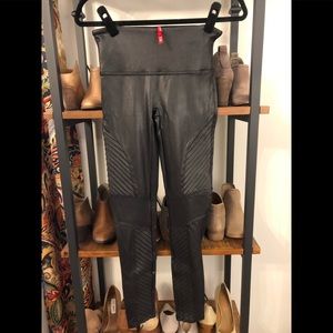 Spanx Faux Leather Moto Leggings